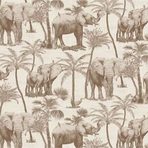 BERKFIELD HOME Dutch wallcoverings Wallpaper Elephant Grove Beige