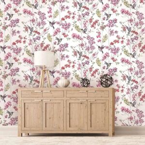 BERKFIELD HOME Dutch wallcoverings Wallpaper Hummingbird Pink