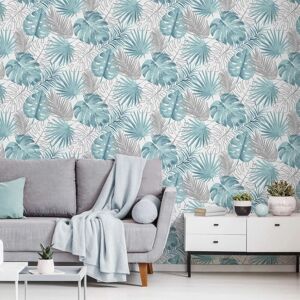 Berkfield Home - dutch wallcoverings Wallpaper Monstera Leaves Blue