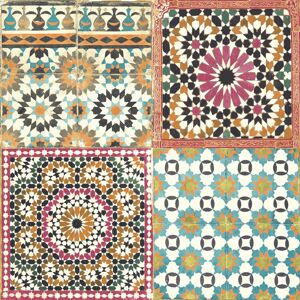 Berkfield Home - dutch wallcoverings Wallpaper Moroccan Tiles Multicolour