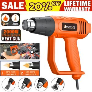 Dayplus - Electric Heat Gun Hot Air Gun 2000W Remove Paint Varnish & Adhesives Shrink Wrap