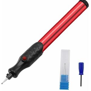 HOOPZI Engraving Pen Electric Engraving Pen Engraver Carve Tool Mini Kit For Engraver Chisel Jewelry Metal Glass Tools Wood Carving Red Leather