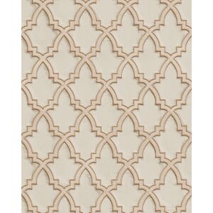 Profhome - Ethnic style wallpaper wall DE120023-DI hot embossed non-woven wallpaper embossed with ornaments and metallic highlights beige gold 5.33