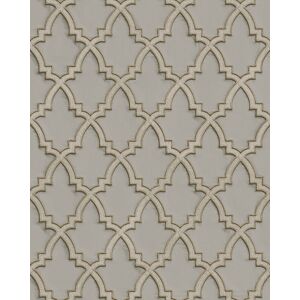 Profhome - Ethnic style wallpaper wall DE120024-DI hot embossed non-woven wallpaper embossed with ornaments and metallic highlights grey stone grey