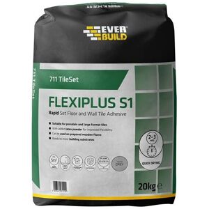 Everbuild - Sika 711 TileSet Flexiplus Tile Adhesive White 20kg EVBTS711WE20