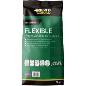 EVERBUILD 730 Uniflex Hygienic Tile Grout Anthracite 5kg - EVBFLEX5ANTH