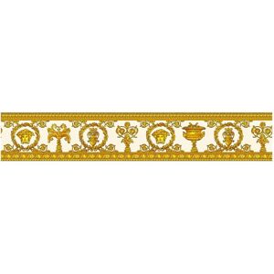 Exclusive luxury wallpaper Profhome 343052 border slightly textured with ornaments matt gold yellow orange 0.45 m2 (4.84 ft2) - gold