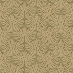 Exclusive luxury wallpaper wall Profhome 374272 non-woven wallpaper slightly textured design matt gold beige brown 5.33 m2 (57 ft2) - gold