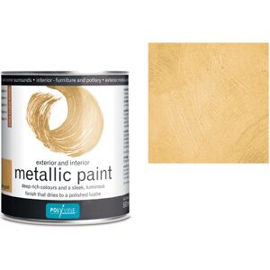 Acrylic Metallic Paint - Pale Gold - 500ML - Pale Gold - Polyvine