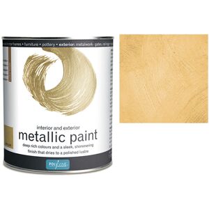Acrylic Metallic Paint - Pale Gold - 1 litre - Pale Gold - Polyvine