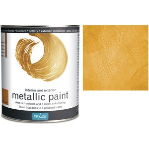 Acrylic Metallic Paint - Bright Gold - 1 litre - Bright Gold - Polyvine