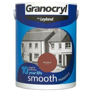 Granocryl - Smooth Exterior Masonry Paint - 5L - Red Brick - Red Brick