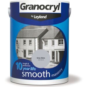 Granocryl - Smooth Exterior Masonry Paint - 5L - Grey Skies - Grey Skies