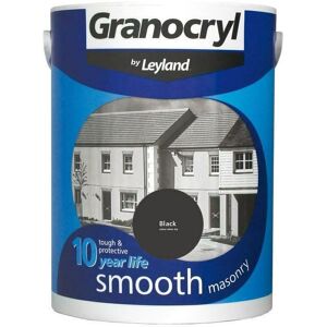 Granocryl - Smooth Exterior Masonry Paint - 5L - Black - Black