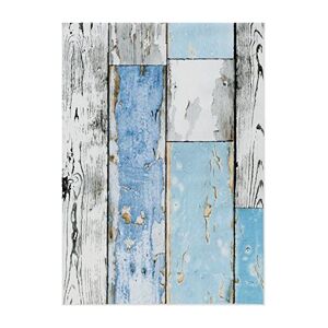 Wood Effect Fablon Sticky Back Plastic Wooden Plank Scrap wood Blue White