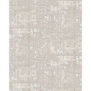 Fabric look wallpaper wall Profhome DE120092-DI hot embossed non-woven wallpaper embossed with a fabric look shimmering white light grey 5.33 m2 (57