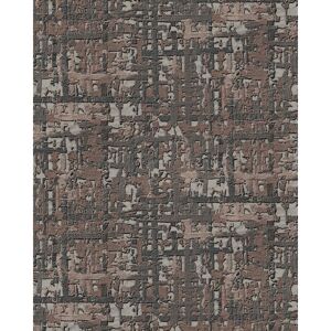 Fabric look wallpaper wall Profhome DE120097-DI hot embossed non-woven wallpaper embossed with a fabric look shimmering anthracite beige grey brown