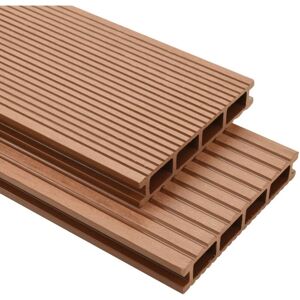 Wpc Decking Boards with Accessories 36 m² 2.2 m Brown VD17174 - Hommoo