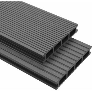 Wpc Decking Boards with Accessories 36 m² 2.2 m Grey VD17167 - Hommoo