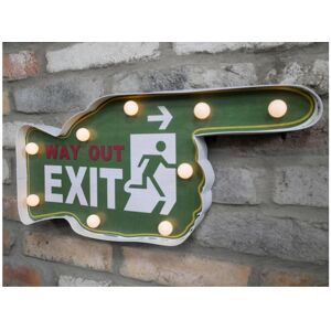 Uniquehomefurniture - Industrial Exit Sign Bar Pub Wall Decoration Vintage Style Retro Way Out Lights