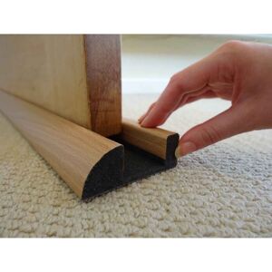 Stormguard - Internal Foam Under Door Bottom Draught Excluder - Wood Effect