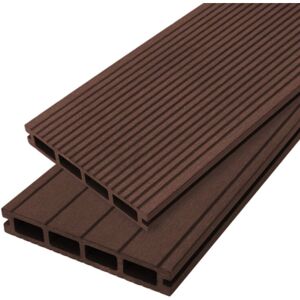 MONSTER SHOP Jardí Composite Decking Boards / 10 Square Metres Conker Brown /