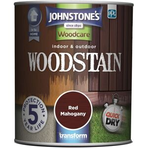 JOHNSTONE'S Johnstones Woodcare Indoor and Outdoor Woodstain Paint - 750ml - Red Mahogany - Red Mahogany