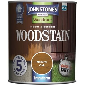 JOHNSTONE'S Johnstones Woodcare Indoor and Outdoor Woodstain Paint - 750ml - Natural Oak - Natural Oak