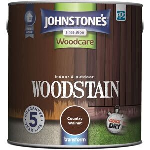 Johnstone's - Johnstones Woodcare Indoor and Outdoor Woodstain Paint - 2.5L - Country Walnut - Country Walnut