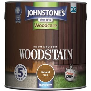 Johnstone's - Johnstones Woodcare Indoor and Outdoor Woodstain Paint - 2.5L - Natural Oak - Natural Oak