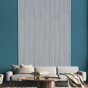 Acoustic Slat Wall Panel 3D Wood - Silver Birch - 2400x573mm - Set of 5 - Light Grey - Kraus