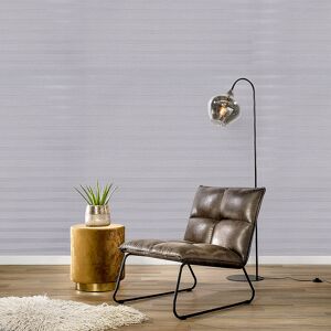 LIVINGANDHOME Modern Metallic Grey Stripes Flocked Wallpaper