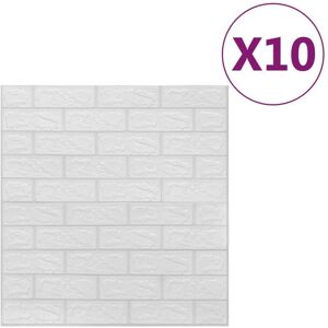 Berkfield Home - Mayfair 3D Wallpaper Bricks Self-adhesive 10 pcs White