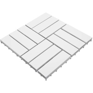 Berkfield Home - Mayfair Decking Tiles 10 pcs White 30x30 cm Solid Acacia Wood