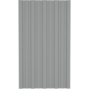 BERKFIELD HOME Mayfair Roof Panels 36 pcs Galvanised Steel Grey 80x45 cm