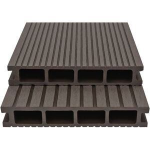 BERKFIELD HOME Mayfair wpc Hollow Decking Boards with Accessories 10m² 2.2m Dark Brown