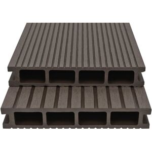 BERKFIELD HOME Mayfair wpc Hollow Decking Boards with Accessories 26m² 2.2m Dark Brown