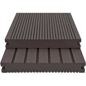 BERKFIELD HOME Mayfair wpc Solid Decking Boards with Accessories 10m² 2.2m Dark Brown