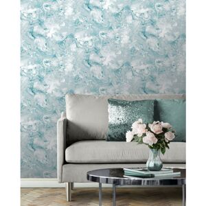 MURIVA Elixir Marble Teal Bedroom Wallpaper Living Room Wallpaper Wall Paper Rolls - Teal