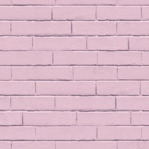 Berkfield Home - Noordwand Good Vibes Wallpaper Brick Wall Pink