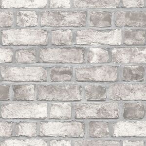 BERKFIELD HOME Noordwand Homestyle Wallpaper Brick Wall Grey and Off-white