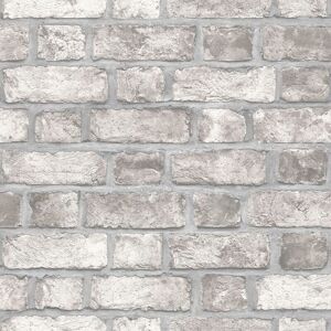 BERKFIELD HOME Noordwand Homestyle Wallpaper Brick Wall Grey and Off-white
