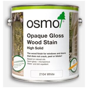 Opaque Gloss Wood Stain - White - 2.5 Litre - White - Osmo