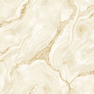 Palmetto Agate Marble Wallpaper Natural Gold Metallic Modern