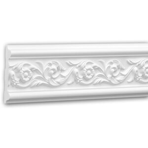 PROFHOME DECOR Panel Moulding 151320 Profhome Dado Rail Decorative Moulding Frieze Moulding Rococo Baroque style white 2 m - white