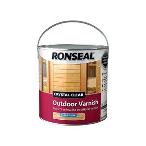Ronseal - 37366 Crystal Clear Outdoor Varnish Satin 2.5 litre RSLCCODVS25L
