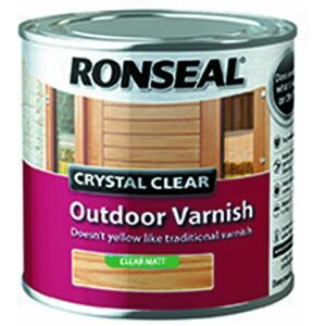 TBC Ronseal - 37367 Crystal Clear Outdoor Varnish Matt 250ml RSLCCODVM250