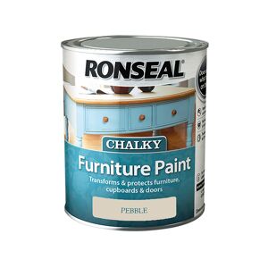 Ronseal - 37485 Chalky Furniture Paint Pebble 750ml RSLCFPP750