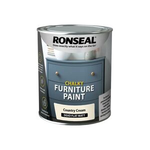 Ronseal - 37483 Chalky Furniture Paint Country Cream 750ml RSLCFPCC750