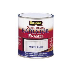 Rustins - RADG500 Quick Dry Radiator Enamel Paint Gloss White 500ml RUSQDREG500